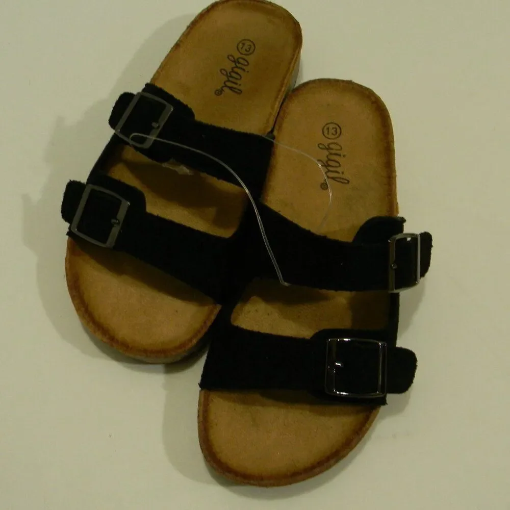 gigil Girls Shoes Size 13 Style Berk 14 Back Slides Slip-Ons Buckles Cork NWOT